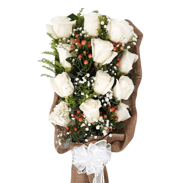 White Roses Bouquet, Dominican Republic